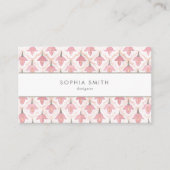 Elegante Majolica Wasserfarben Rosa Blumenstrauß Visitenkarte (Vorderseite)