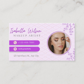 Elegante Makeup Artist Business Card Visitenkarte