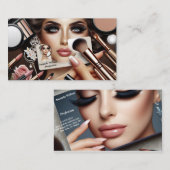 Elegante Makeup Artist Business Card Visitenkarte (Vorne/Hinten)