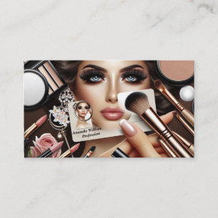 Elegante Makeup Artist Business Card Visitenkarte