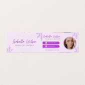 Elegante Makeup Artist Business Card Visitenkarten (Außenseite Aufgefaltet)