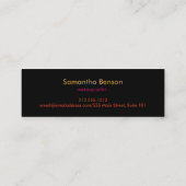 Elegante Makeup Artist Lipstick Beauty Mini Visitenkarte (Rückseite)