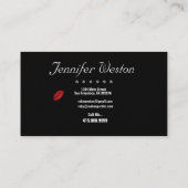 Elegante Makeup Artist/Rote Lippen - Visitenkarten Visitenkarte (Rückseite)