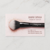 Elegante Makeup Artist Visitenkarte mit Pinsel (Rückseite)