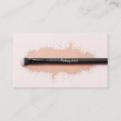 Elegante Makeup Artist Visitenkarte mit Pinsel (Vorderseite)