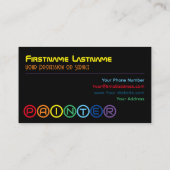 Elegante Maler regenbogenfarbene Kreise Visitenkarte (Rückseite)