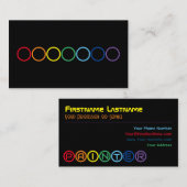 Elegante Maler regenbogenfarbene Kreise Visitenkarte (Vorne/Hinten)