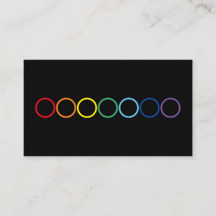 Elegante Maler regenbogenfarbene Kreise Visitenkarte