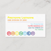 Elegante Maler regenbogenfarbene Kreise Visitenkarte (Rückseite)
