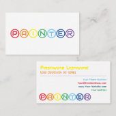 Elegante Maler regenbogenfarbene Kreise Visitenkarte (Vorne/Hinten)