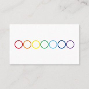 Elegante Maler regenbogenfarbene Kreise Visitenkarte