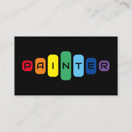 Elegante Malerbriefe mit Regenbogenfarben Visitenkarte