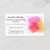 Elegante Malerei & Dekorator Räume und Außenbereic Visitenkarte (Vorderseite)