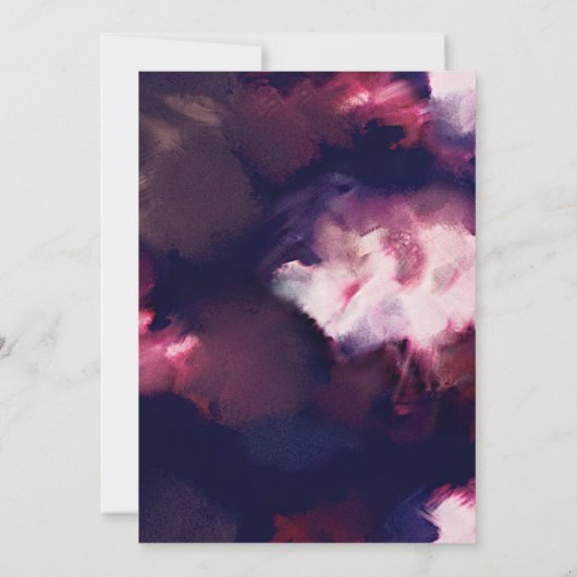 Elegante Malerei Moderner Pinselstrich Einladung (Rückseite)