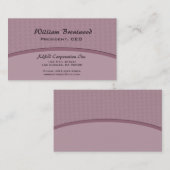 elegante malvenfarbene Kurve Visitenkarte (Vorne/Hinten)