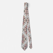 Elegante Malvenrose Vintage Blumenmuster Krawatte (Vorderseite)