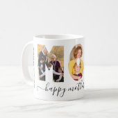 Elegante MAMA 3 Foto Collage Happy Mother Day Kaffeetasse (Vorderseite Links)