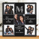 Elegante MAMA 5 Foto Collage Monogram Einmalige Ma Fotoplatte<br><div class="desc">Überraschen Mama diesen Tag mit einem personalisierten 5 Foto einzigartiges Muttergedicht & Monogramm-Plakette. "Always My Mother, Forever My Friend" Personalisieren Sie diese Mama-Plakette mit Lieblings-Fotos, Nachrichten und Namen. Besuchen Sie unsere Kollektion für die besten Mama's Day Geschenke und personalisierten Mama Geschenke. COPYRIGHT © 2022 Judy Burrows, Black Dog Art -...</div>