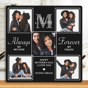 Elegante MAMA 5 Foto Collage Monogram Einmalige Ma Fotoplatte