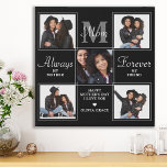 Elegante MAMA 5 Foto Collage Monogram Einmalige Ma Künstlicher Leinwanddruck<br><div class="desc">Überraschen Mama diesen Tag mit einem personalisierten 5 Foto einzigartigen Muttergedicht & monogramm Zimmer Leinwand. "Always My Mother, Forever My Friend" Personalisieren Sie diese Mama-Plakette mit Lieblings-Fotos, Nachrichten und Namen. Besuchen Sie unsere Kollektion für die besten Mama's Day Geschenke und personalisierten Mama Geschenke. COPYRIGHT © 2022 Judy Burrows, Black Dog...</div>