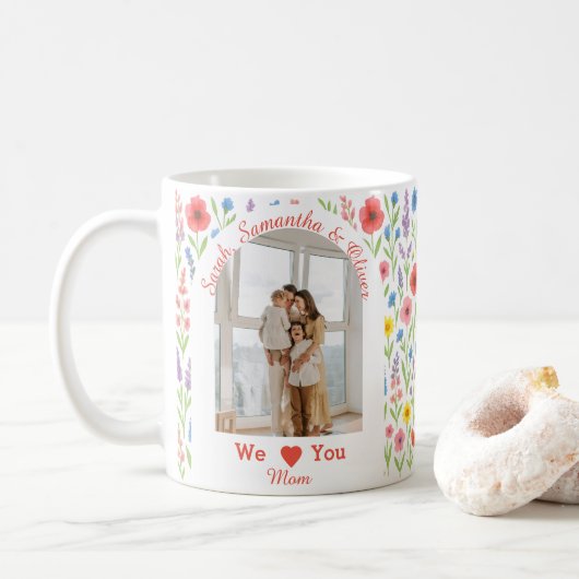 Elegante Mama Tasse | Personalisiertes Heartfelt (Mit Donut)
