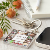 Elegante Mama Wir Liebe Sie Foto Collage Schlüssel Schlüsselanhänger (Vorderseite rechts)