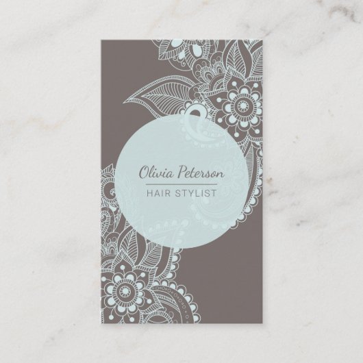 Elegante Mandala Business Card Visitenkarte (Vorderseite)