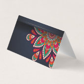 Elegante Mandala Business Card Visitenkarten (Rückseite)