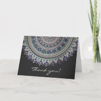 Elegante Mandala-Dankeskarten