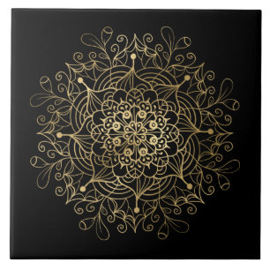 elegante Mandala-Dekoration Keramik Fliese