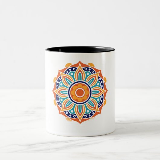 Elegante Mandala Keramik Tasse Perfect Gift for Ar (Mittel)