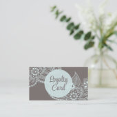 Elegante Mandala Loyalty Card Visitenkarte (Stehend Vorderseite)