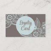 Elegante Mandala Loyalty Card Visitenkarte (Vorderseite)