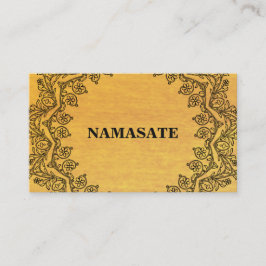 Elegante Mandala Namaste Gold Yoga Logo Kunst Visitenkarte