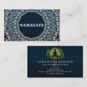 Elegante Mandala Namaste Yoga Logo Art Visitenkarte (Vorne/Hinten)