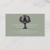 Elegante Mandala Namaste Yoga-Logo-Kunst Visitenkarte (Rückseite)