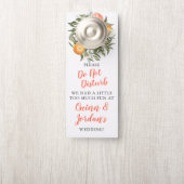 Elegante Mandarine Citrus Wedding | beidseitig Türanhänger (Auf Knauf)