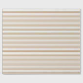 Elegante Mandel Brown Stripes Packpapier (Flach)