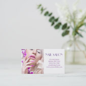 Elegante Maniküre nagel Nagelsalon Visitenkarte (Stehend Vorderseite)