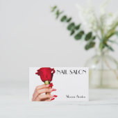  Elegante Maniküre nagel Nagelsalon Visitenkarte (Stehend Vorderseite)