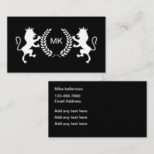 Elegante männliche Monogramm Visitenkarten Visitenkarte