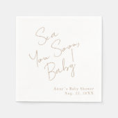 Elegante Mar Náutico Baby Shower Serviette (Vorderseite)