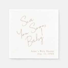 Elegante Mar Náutico Baby Shower Serviette