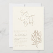 Elegante Mar Náutico Pronto Moda Baby Shower Einladung (Vorderseite)