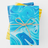 Elegante Marbelized Paint Museo Cantonale d'Arte Geschenkpapier Set (Beispiel)