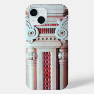 ELEGANTE MARBLE COLUMN, ROTE PINK-INNENDESIGN iPhone 15 HÜLLE