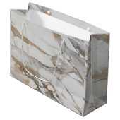Elegante Marble Pattern Geschenktasche Große Geschenktüte (Vorderseite Schrägansicht)