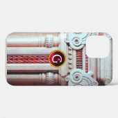 ELEGANTE MARBLE-SPALTE, ROTES GEM-STEIN-MONOGRAMM Case-Mate iPhone HÜLLE (Rückseite (Horizontal))