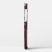 ELEGANTE MARBLE-SPALTE, ROTES GEM-STEIN-MONOGRAMM Case-Mate iPhone HÜLLE (Rückseite / Links)