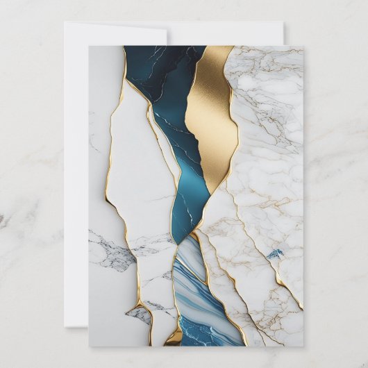 Elegante Marble Stone Gold Nurse Graduation Party Einladung (Rückseite)